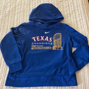 Nike Royal Blue Pullover Hoodie with White Swoosh Tag